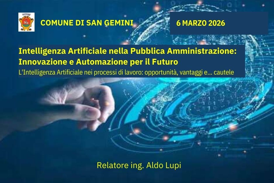 Evento: Intelligenza Artificiale nella Pubblica Amministrazione – Innovazione e Automazione per il Futuro