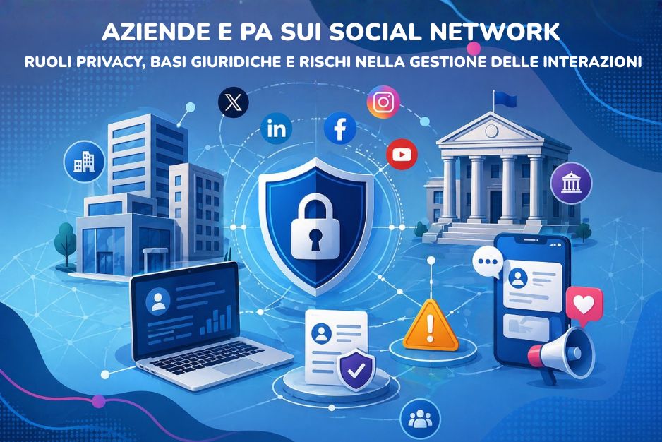 Aziende e PA sui Social Network: ruoli privacy, basi giuridiche e rischi nella gestione delle interazioni