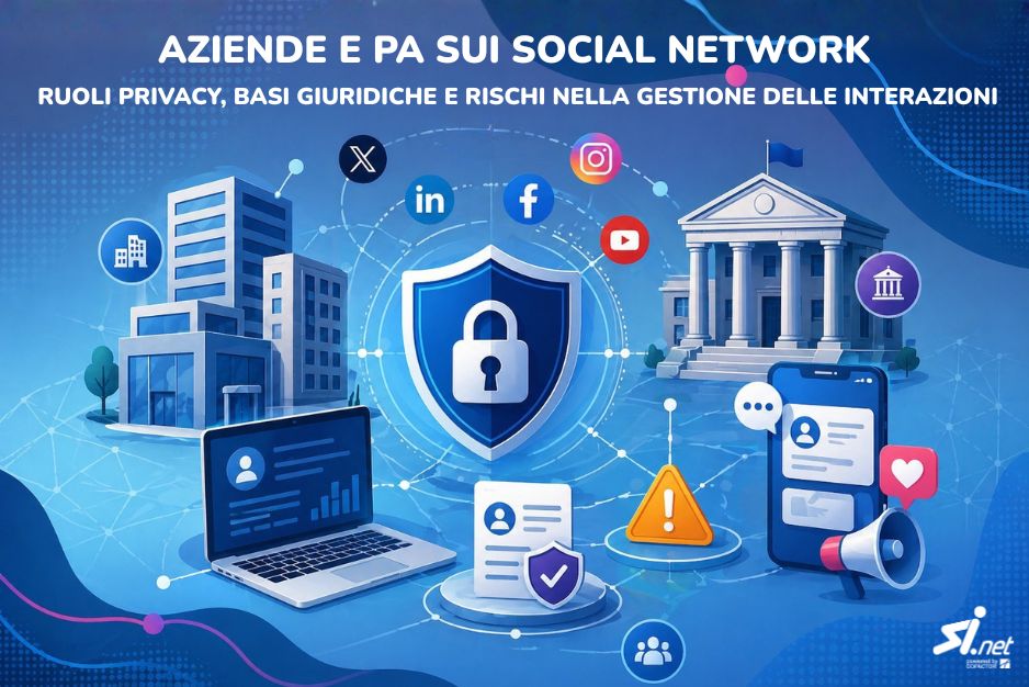 Aziende e PA sui Social Network: ruoli privacy, basi giuridiche e rischi nella gestione delle interazioni